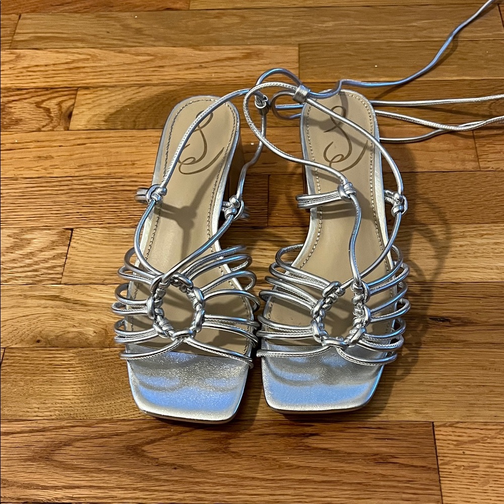SOLD: Sam Edelman Silver Strappy Sandals